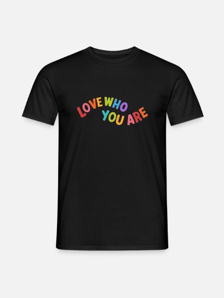 Liebe, wer du bist - Männer T-Shirt - Schwarz