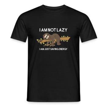 Sloth Loafers Cute sloth gift - Men's T-Shirt - black - Front - AI Model Male 178 light (178cm)