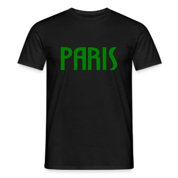 Paris - T-shirt homme - noir - Devant - AI Model Male 178 light (178cm)