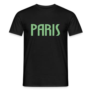 Paris - T-shirt homme - noir - Devant - AI Model Male 178 light (178cm)