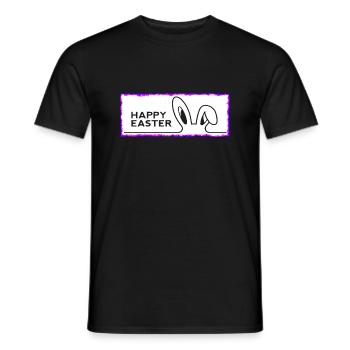 Happy Easter with Easter - Men's T-Shirt - black - Front - AI Model Male 178 light (178cm)