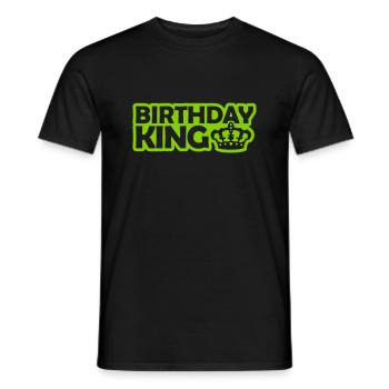 Birthday King Party Logo - Männer T-Shirt - Schwarz - Vorne - AI Model Male 178 light (178cm)
