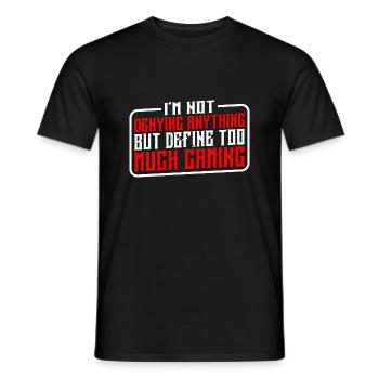 Ne rien nier mais définir trop de jeu 7 - T-shirt homme - noir - Devant - AI Model Male 178 light (178cm)