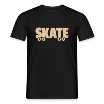 Roller Art Hommes Patineuse Patineuse Roller - T-shirt homme - noir - Devant - AI Model Male 178 light (178cm)