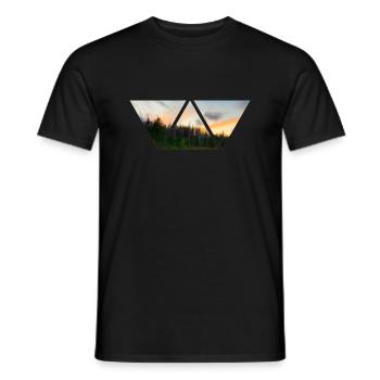 Forest Sky Triangle Sunset Gift Nature - T-shirt homme - noir - Devant - AI Model Male 178 light (178cm)