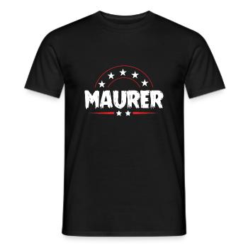 Maurer Beruf - Männer T-Shirt - Schwarz - Vorne - AI Model Male 178 light (178cm)