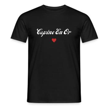 copine en or - T-shirt homme - noir - Devant - AI Model Male 178 light (178cm)