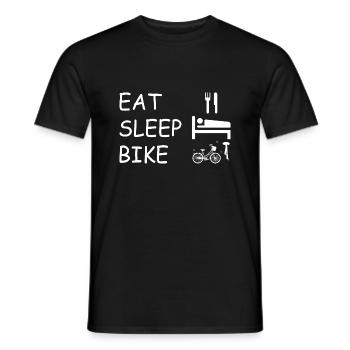 Biking Running Marathon Triathlon Bike - Men's T-Shirt - black - Front - AI Model Male 178 light (178cm)