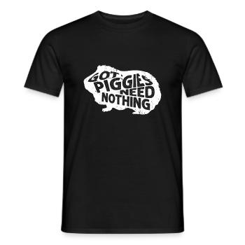 Got Piggies, Need Nothing Cavy Lover Guniea Pig Ro - Men's T-Shirt - black - Front - AI Model Male 178 light (178cm)