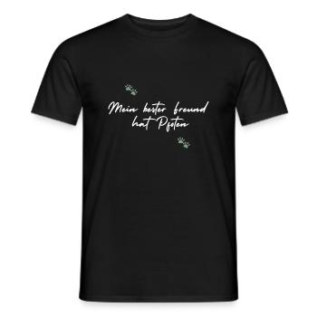 Mein bester Freund hat vier Pfoten - Männer T-Shirt - Schwarz - Vorne - AI Model Male 178 light (178cm)
