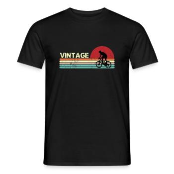 Vintage Birthday retro sunset design - Men's T-Shirt - black - Front - AI Model Male 178 light (178cm)