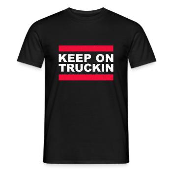 "Keep On Truckin" Design - Perfect Gift - Men's T-Shirt - black - Front - AI Model Male 178 light (178cm)