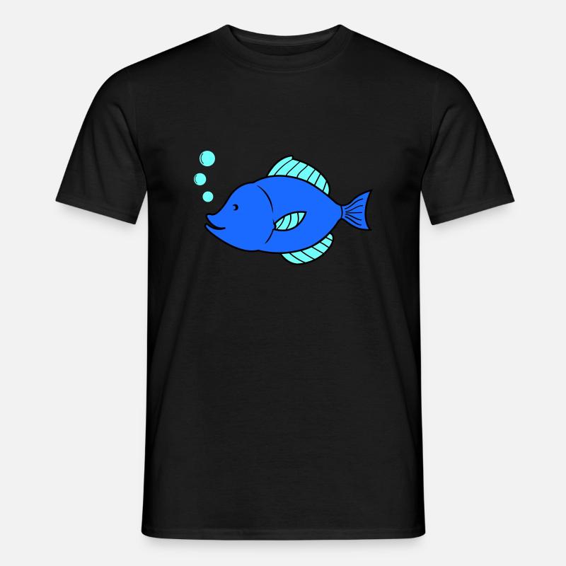 fisch comic - Männer T-Shirt - Schwarz