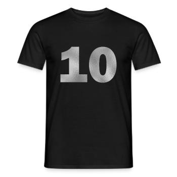 Anniversaire 10 ans - T-shirt homme - noir - Devant - AI Model Male 178 light (178cm)