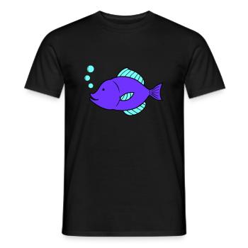 fisch comic - Männer T-Shirt - Schwarz - Vorne - AI Model Male 178 light (178cm)