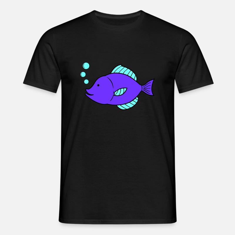 fisch comic - Männer T-Shirt - Schwarz