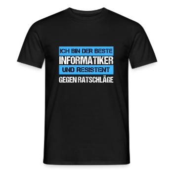 Informaticien résistant - T-shirt homme - noir - Devant - AI Model Male 178 light (178cm)