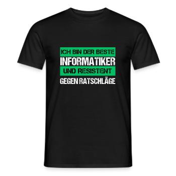 Informaticien résistant - T-shirt homme - noir - Devant - AI Model Male 178 light (178cm)