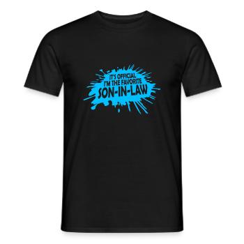 C’est officiel, je suis le gendre préféré qui dit - T-shirt homme - noir - Devant - AI Model Male 178 light (178cm)