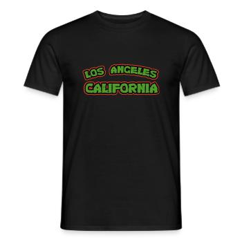 Los Angeles, Californie - T-shirt homme - noir - Devant - AI Model Male 178 light (178cm)