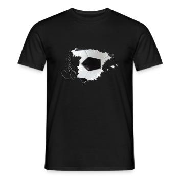 Espagne | Vrai football | Carte FR - T-shirt homme - noir - Devant - AI Model Male 178 light (178cm)