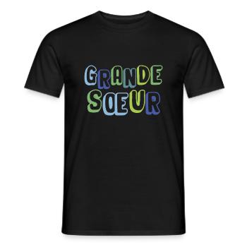 grande sœur, naissance, grossesse - T-shirt homme - noir - Devant - AI Model Male 178 light (178cm)