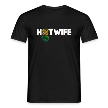Hotwife Upside Down Pineapple Swinger Hot Wife - Men's T-Shirt - black - Front - AI Model Male 178 light (178cm)