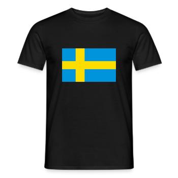 Schweden - Männer T-Shirt - Schwarz - Vorne - AI Model Male 178 light (178cm)