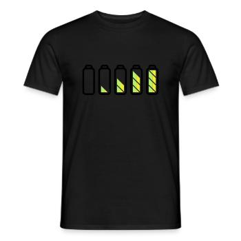 battery_loading - Männer T-Shirt - Schwarz - Vorne - AI Model Male 178 light (178cm)