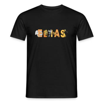 Elias - Männer T-Shirt - Schwarz - Vorne - AI Model Male 178 light (178cm)