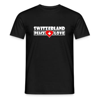 Schweiz - Männer T-Shirt - Schwarz - Vorne - AI Model Male 178 light (178cm)
