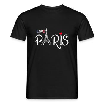 Ich liebe Paris - Love Paris - Männer T-Shirt - Schwarz - Vorne - AI Model Male 178 light (178cm)
