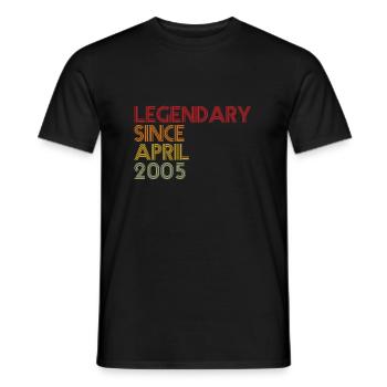 16ème anniversaire 16 ans Avril 2005 - T-shirt homme - noir - Devant - AI Model Male 178 light (178cm)