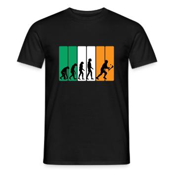 Die Evolution von Hurling - Männer T-Shirt - Schwarz - Vorne - AI Model Male 178 light (178cm)