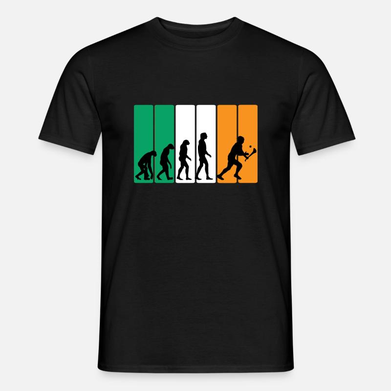 Die Evolution von Hurling - Männer T-Shirt - Schwarz