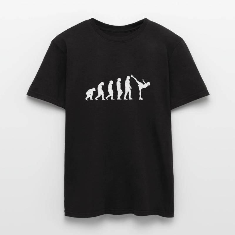 Ice Skating Evolution Ice Skate Development Winter Men's T-shirt