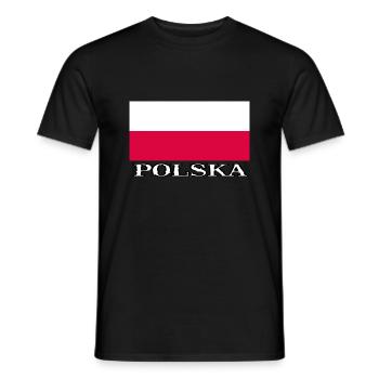 POLSKA - T-shirt homme - noir - Devant - AI Model Male 178 light (178cm)
