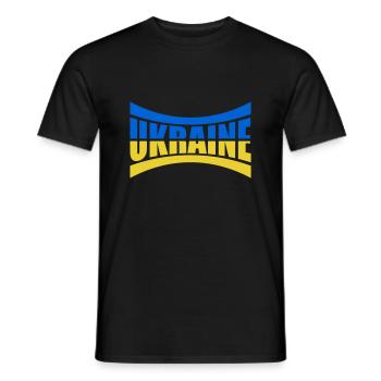 Flag Bar Ukraine - Men's T-Shirt - black - Front - AI Model Male 178 light (178cm)