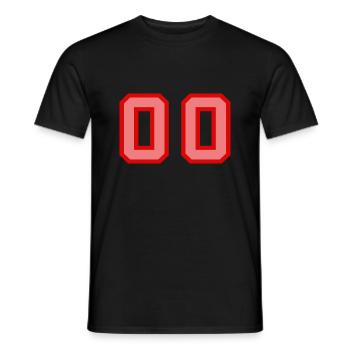 Cool Retro Retrostyle Numéro de maillot numéro de dos - T-shirt homme - noir - Devant - AI Model Male 178 light (178cm)