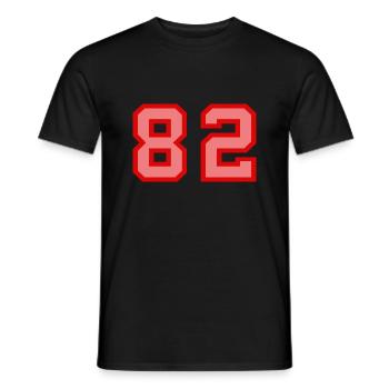 Cool Retro Retrostyle Numéro de maillot numéro de dos - T-shirt homme - noir - Devant - AI Model Male 178 light (178cm)