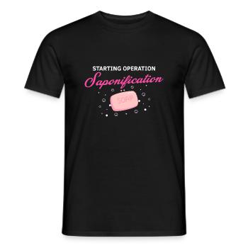 Homemade soap design for oil soap making - Men's T-Shirt - black - Front - AI Model Male 178 light (178cm)
