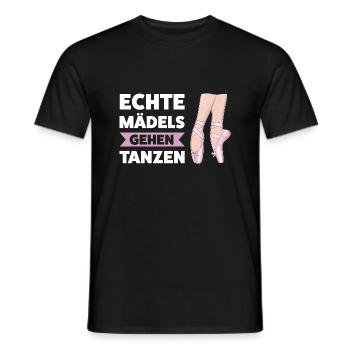 Ballerina Mädchen Balletttanz Geschenk - Männer T-Shirt - Schwarz - Vorne - AI Model Male 178 light (178cm)