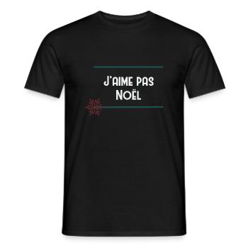 J’aime pas Noël - T-shirt homme - noir - Devant - AI Model Male 178 light (178cm)