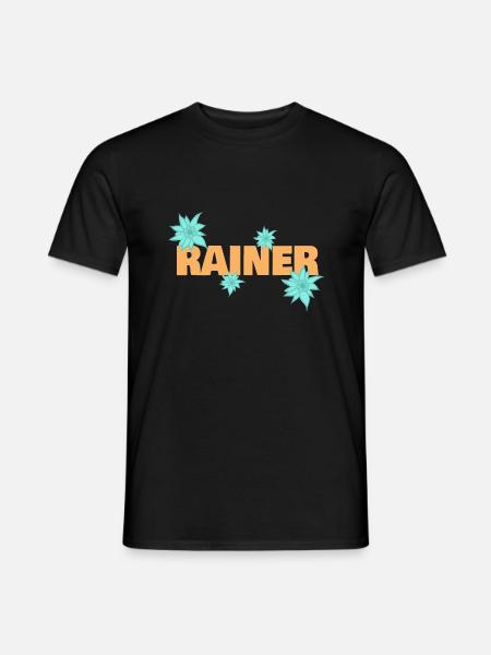 Edelweiß Rainer - Männer T-Shirt - Schwarz