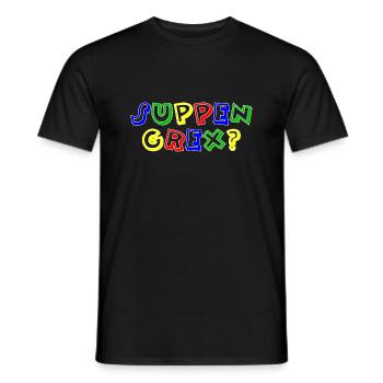 suppengrex rand weiß - Männer T-Shirt - Schwarz - Vorne - AI Model Male 178 light (178cm)