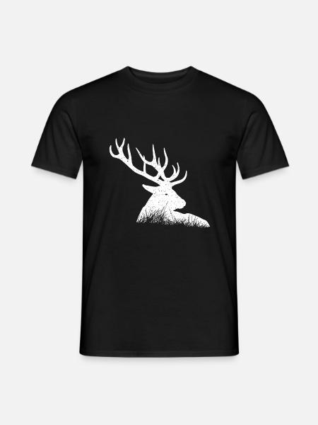Cerf - T-shirt homme - noir