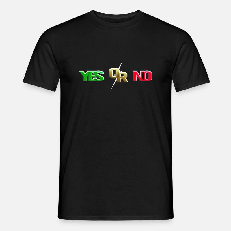Ja oder Nein (versus) - Männer T-Shirt - Schwarz