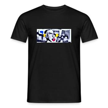 Kiss ME Pop Art Design - Abstrakt - Männer T-Shirt - Schwarz - Vorne - AI Model Male 178 light (178cm)