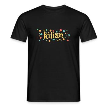 Kleckse Farbkleckse kilian - Männer T-Shirt - Schwarz - Vorne - AI Model Male 178 light (178cm)