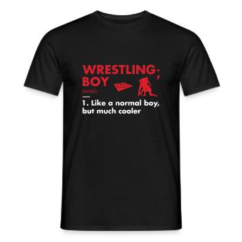 Sport Boy Définition Lutte - T-shirt homme - noir - Devant - AI Model Male 178 light (178cm)